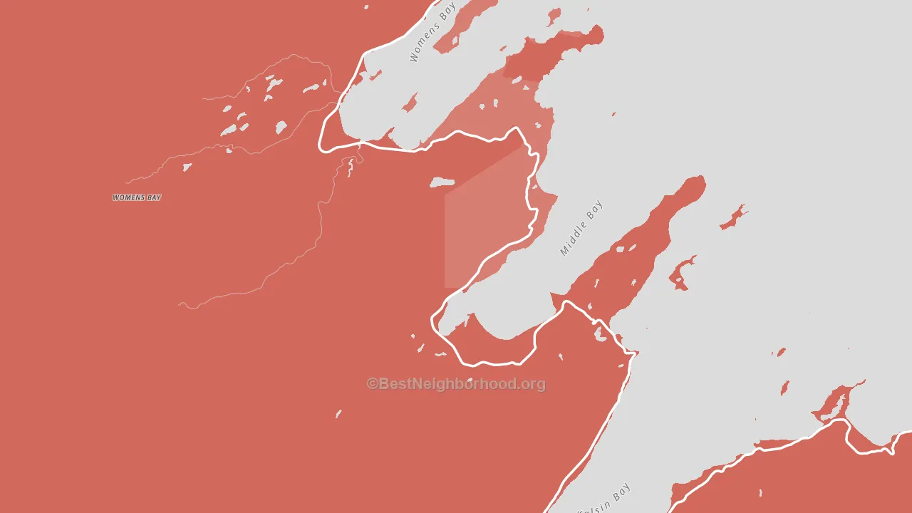 Chiniak, AK block-group political-lean map
