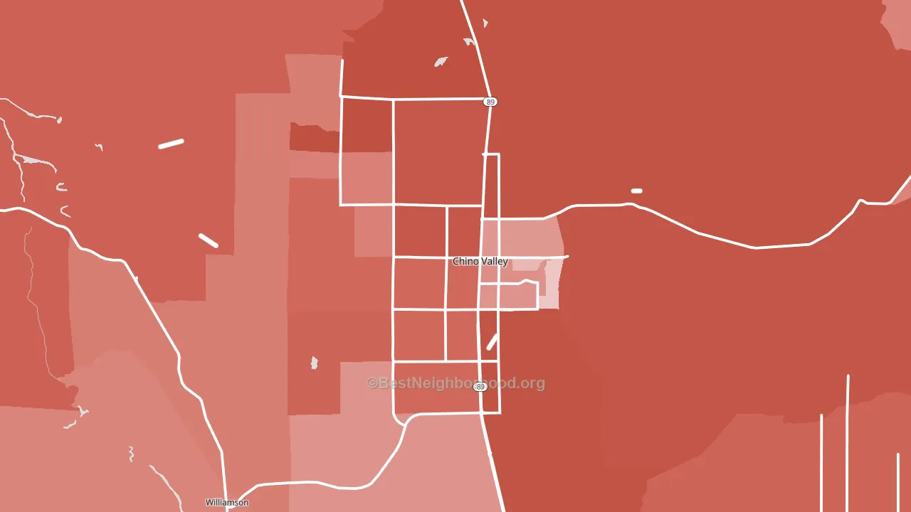 Chino Valley, AZ block-group political-lean map