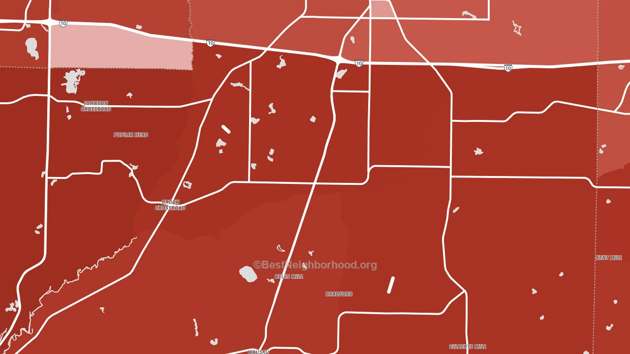 Chipley, FL block-group political-lean map