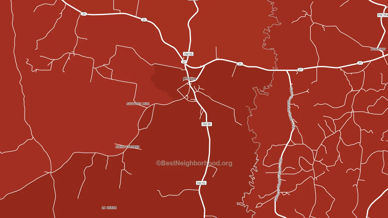 Chireno, TX block-group political-lean map