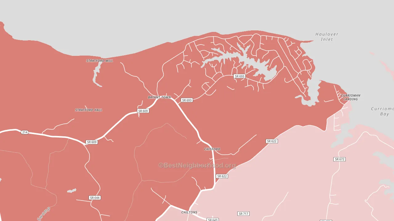 Chisford, VA block-group political-lean map