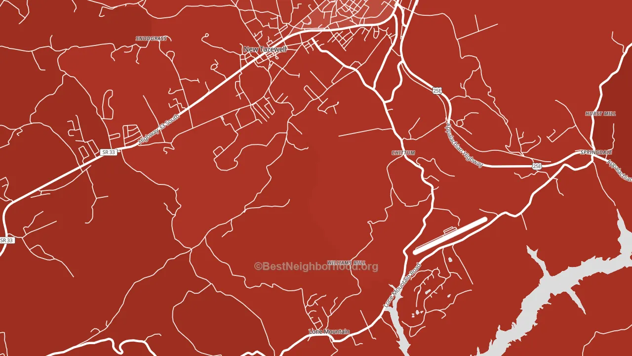 Chittum, TN block-group political-lean map