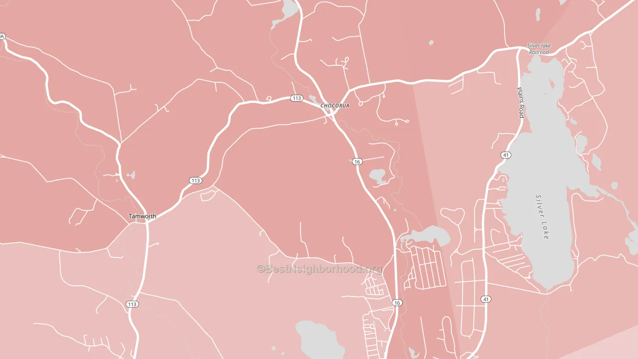 Chocorua, NH block-group political-lean map