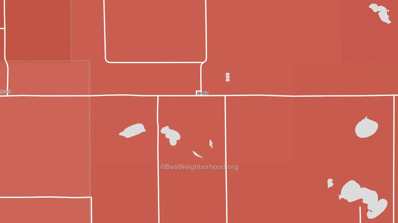 Chokio, MN block-group political-lean map