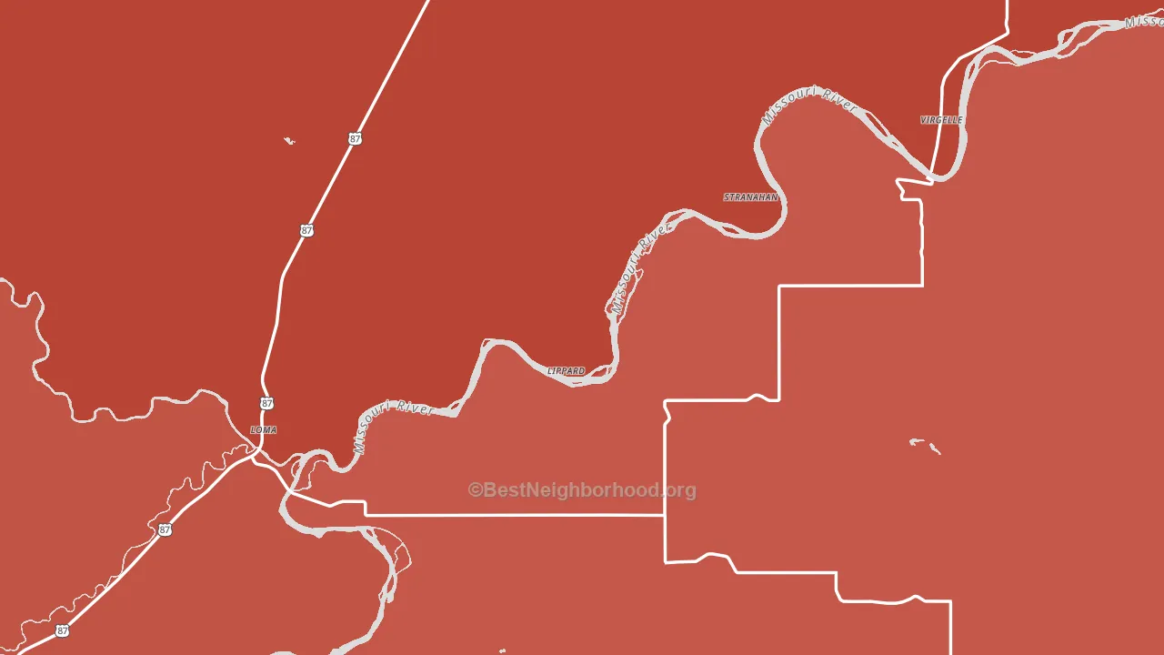 Chouteau County, MT block-group political-lean map
