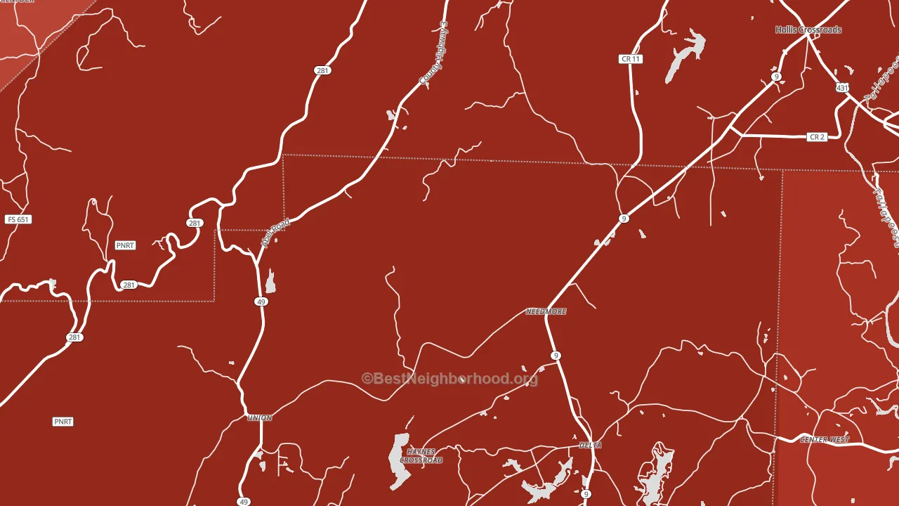 Christiana, AL block-group political-lean map