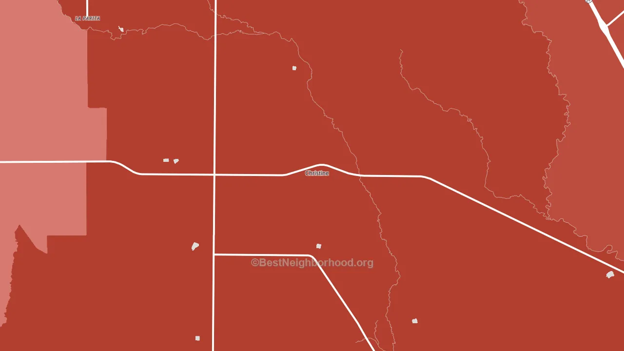 Christine, TX block-group political-lean map