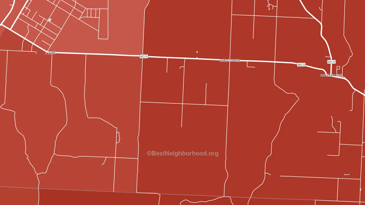 Christopher, MO block-group political-lean map