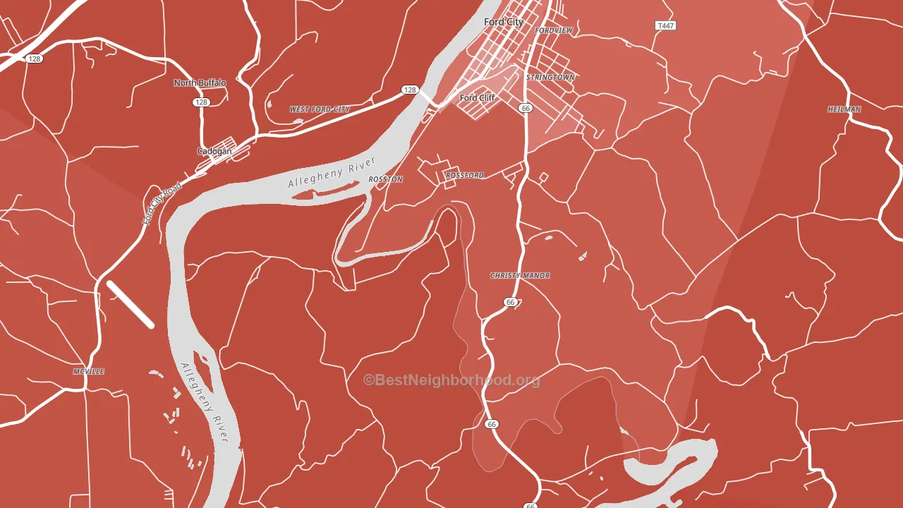 Christy Manor, PA block-group political-lean map