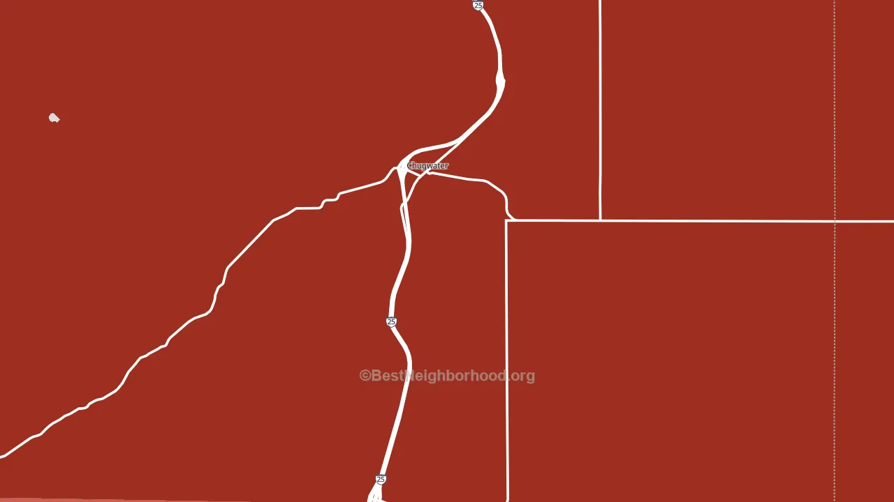 Chugwater, WY block-group political-lean map