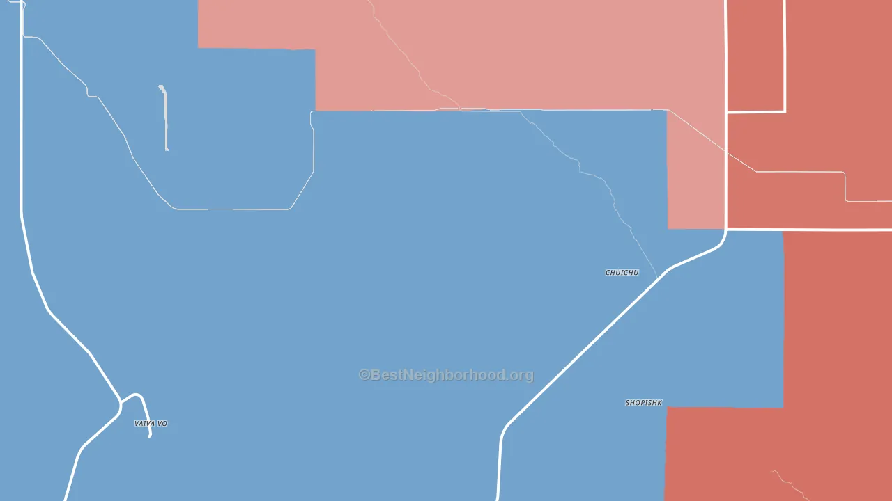 Chuichu, AZ block-group political-lean map