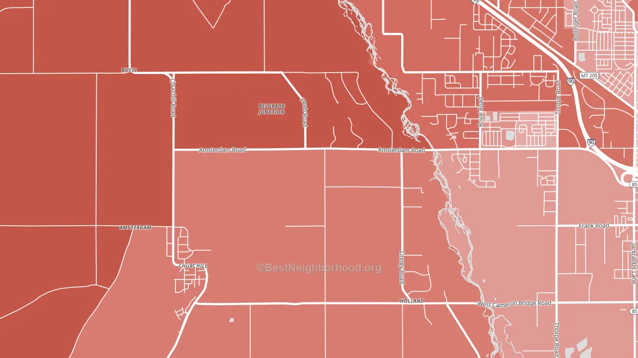 Church Hill, MT block-group political-lean map