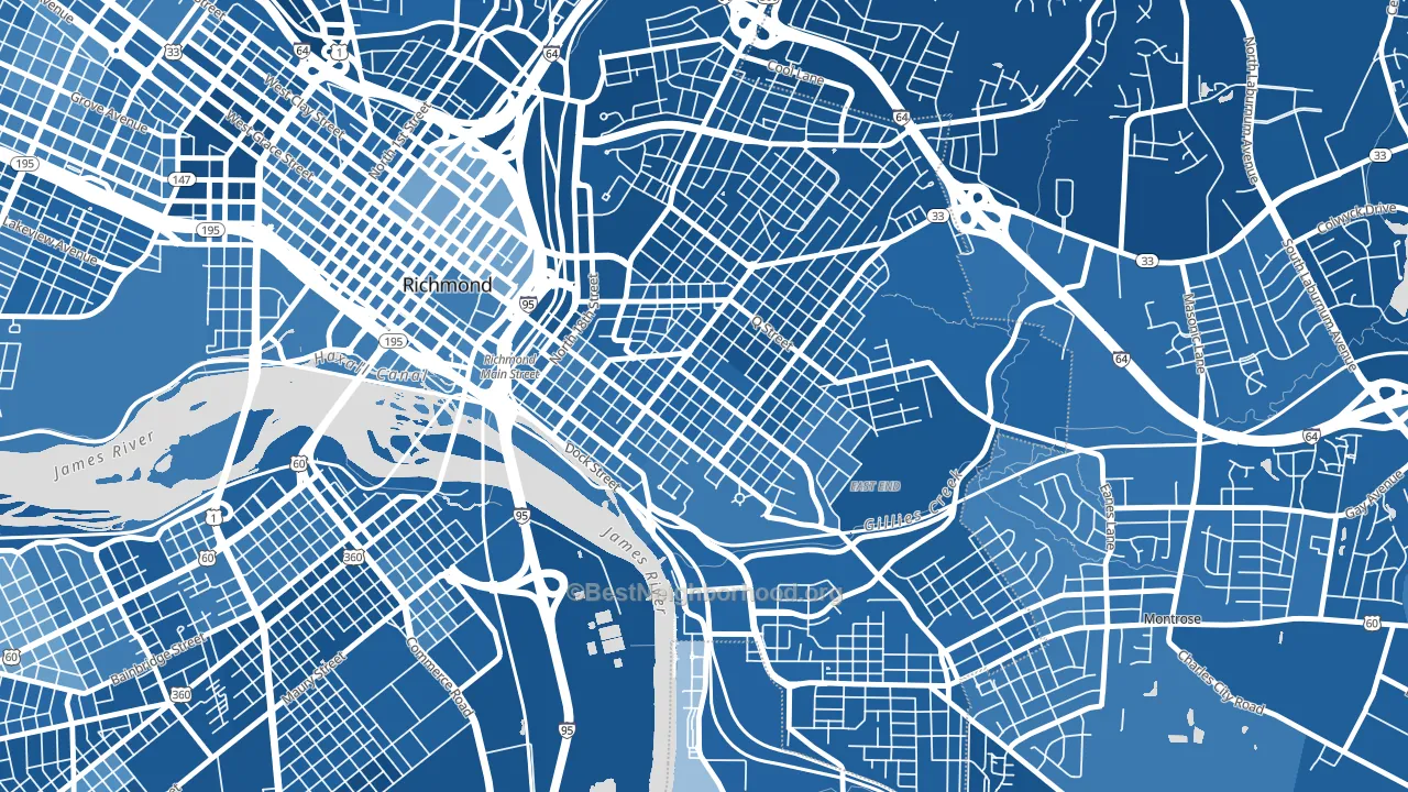 Church Hill, Richmond, VA block-group political-lean map