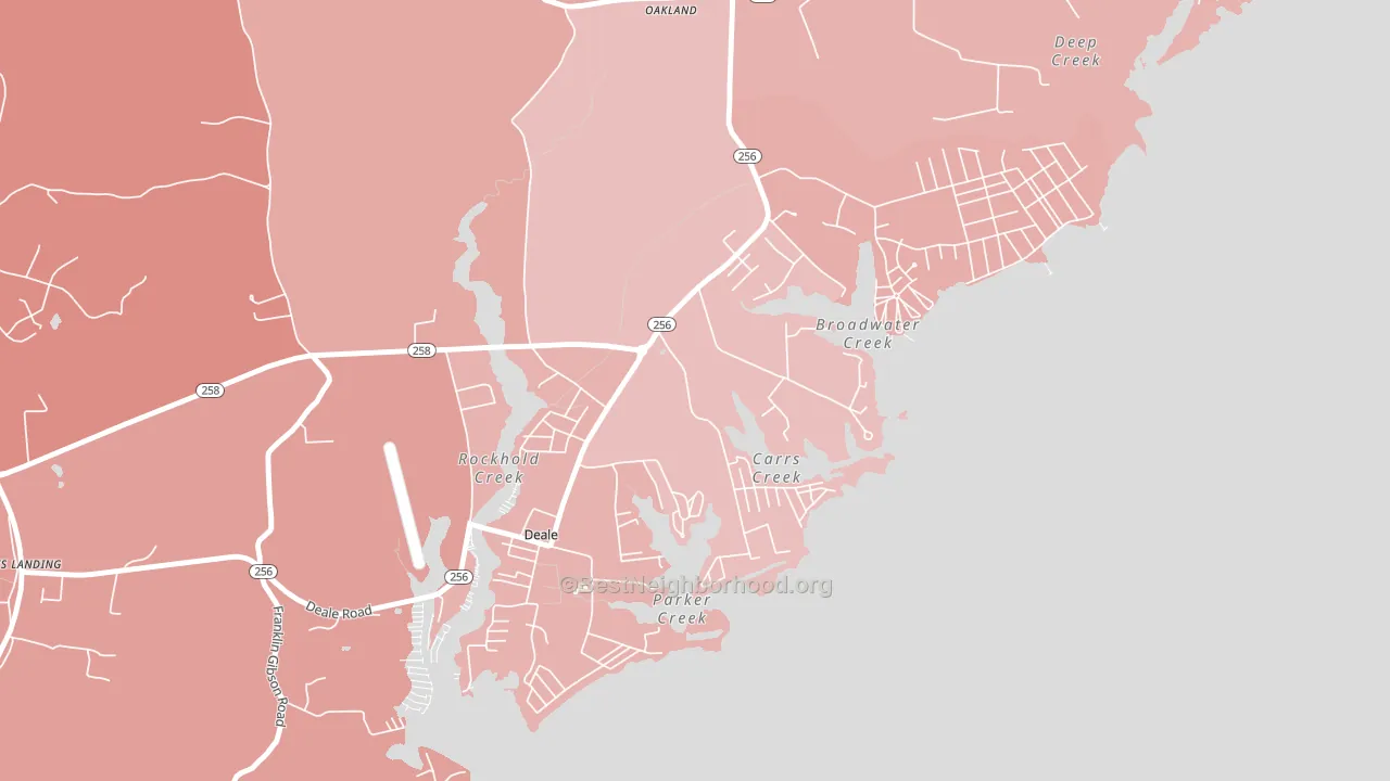 Churchton, MD block-group political-lean map