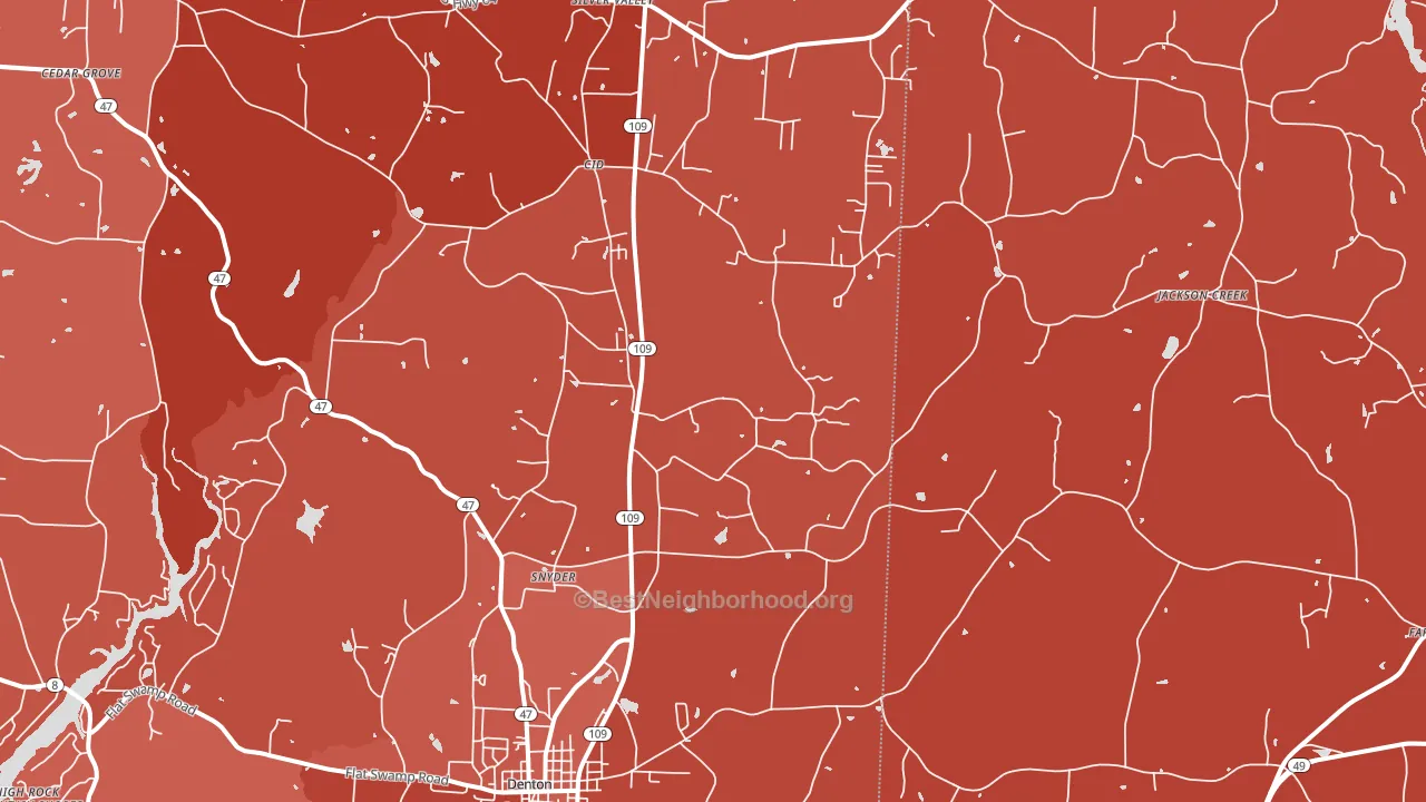 Cid, NC block-group political-lean map