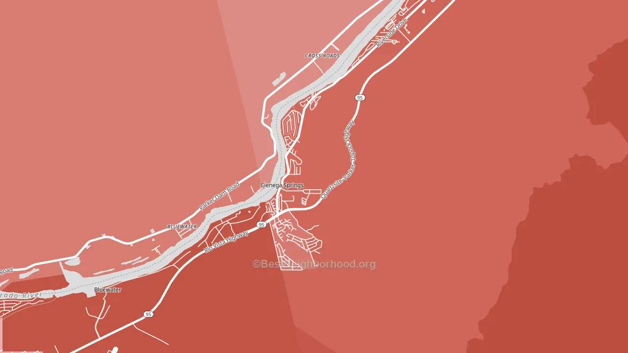 Cienega Springs, AZ block-group political-lean map