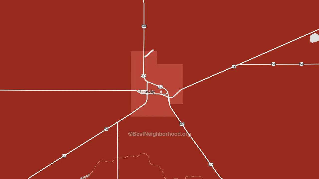 Cimarron County, OK block-group political-lean map