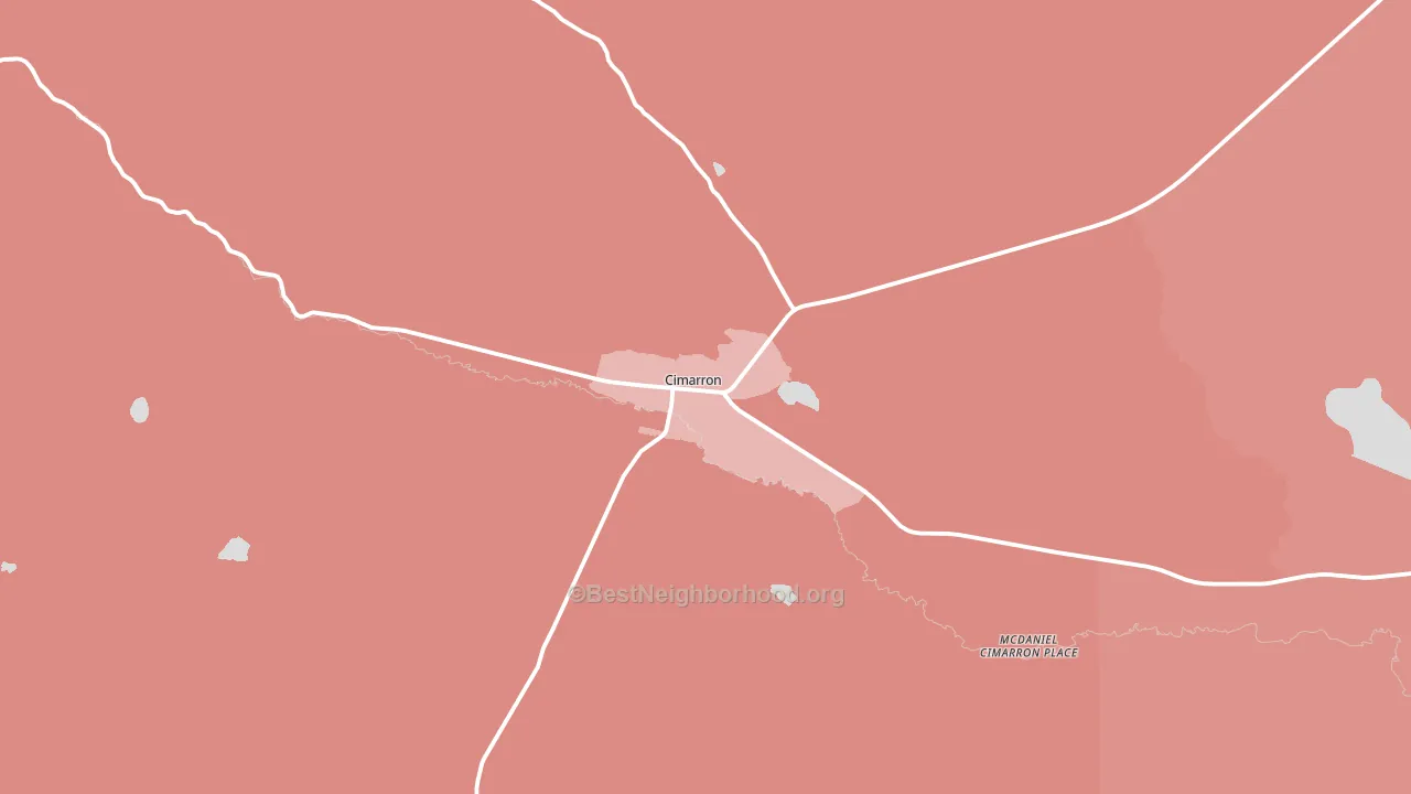 Cimarron, NM block-group political-lean map