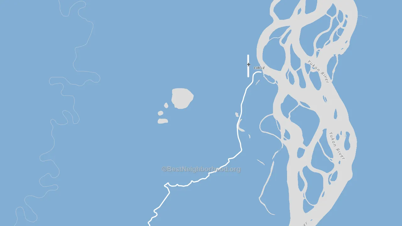 Circle, AK block-group political-lean map