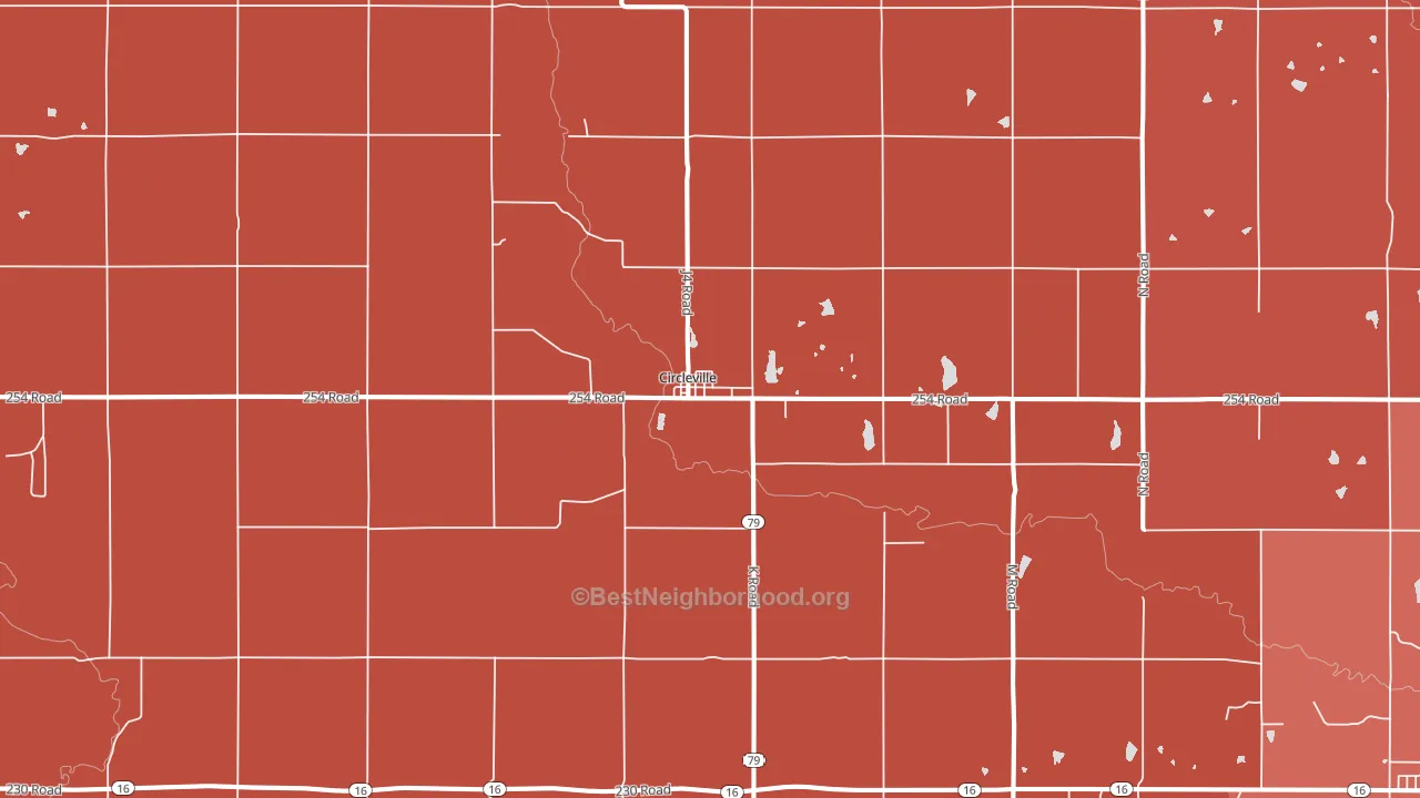 Circleville, KS block-group political-lean map