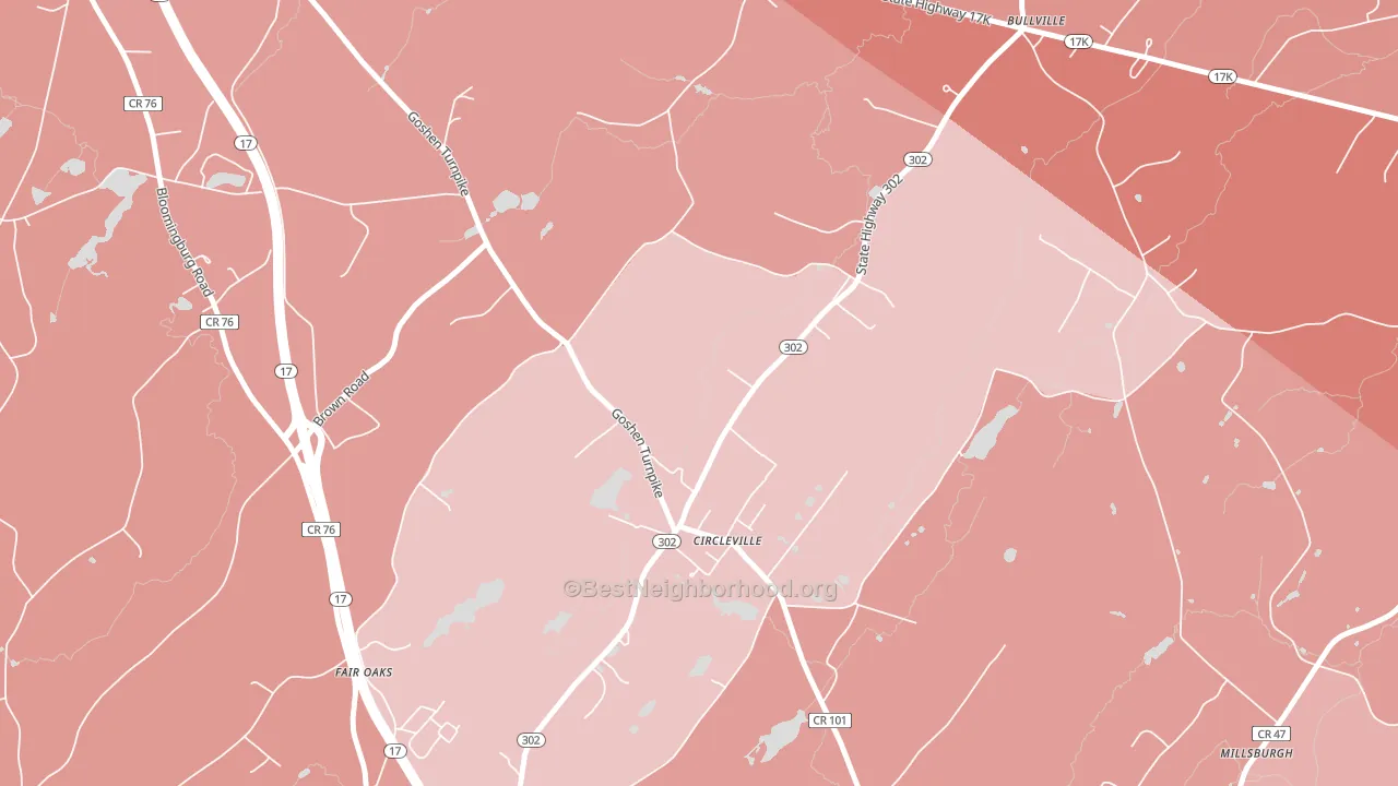 Circleville, NY block-group political-lean map