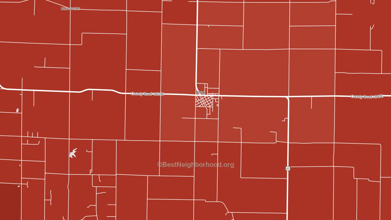 Cisne, IL block-group political-lean map
