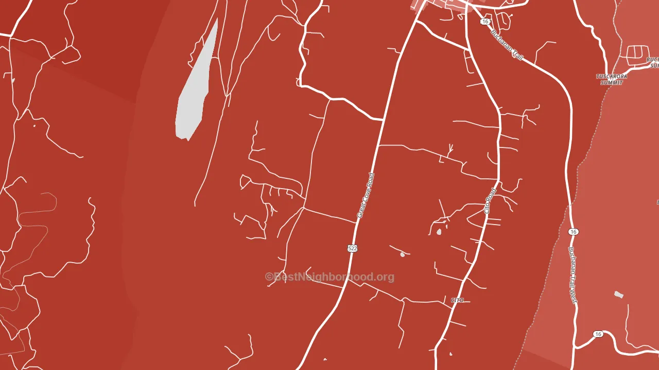 Cito, PA block-group political-lean map