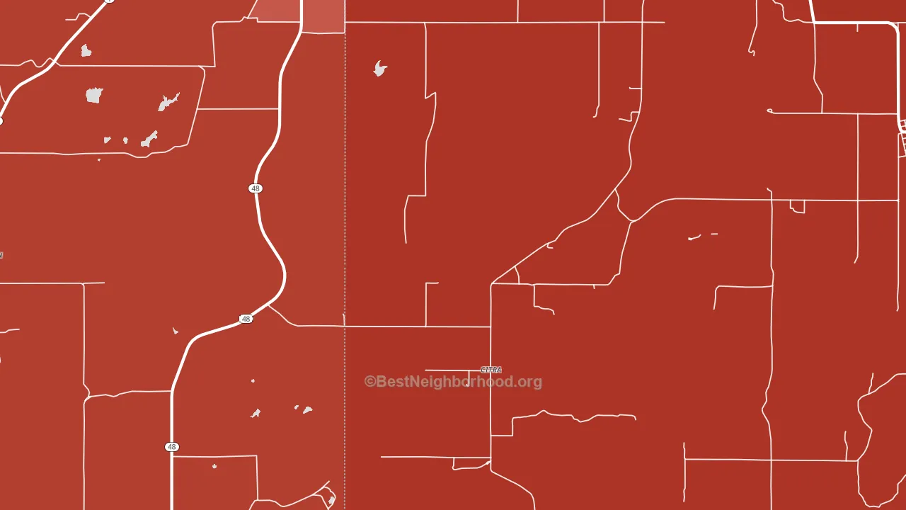 Citra, OK block-group political-lean map