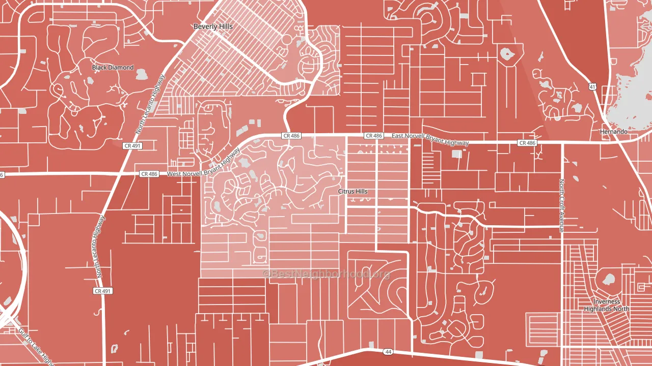 Citrus Hills, FL block-group political-lean map