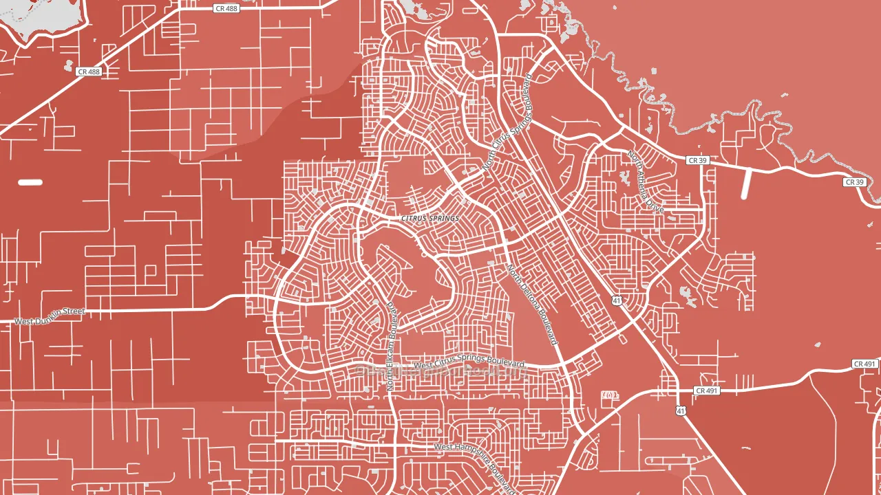 Citrus Springs, FL block-group political-lean map