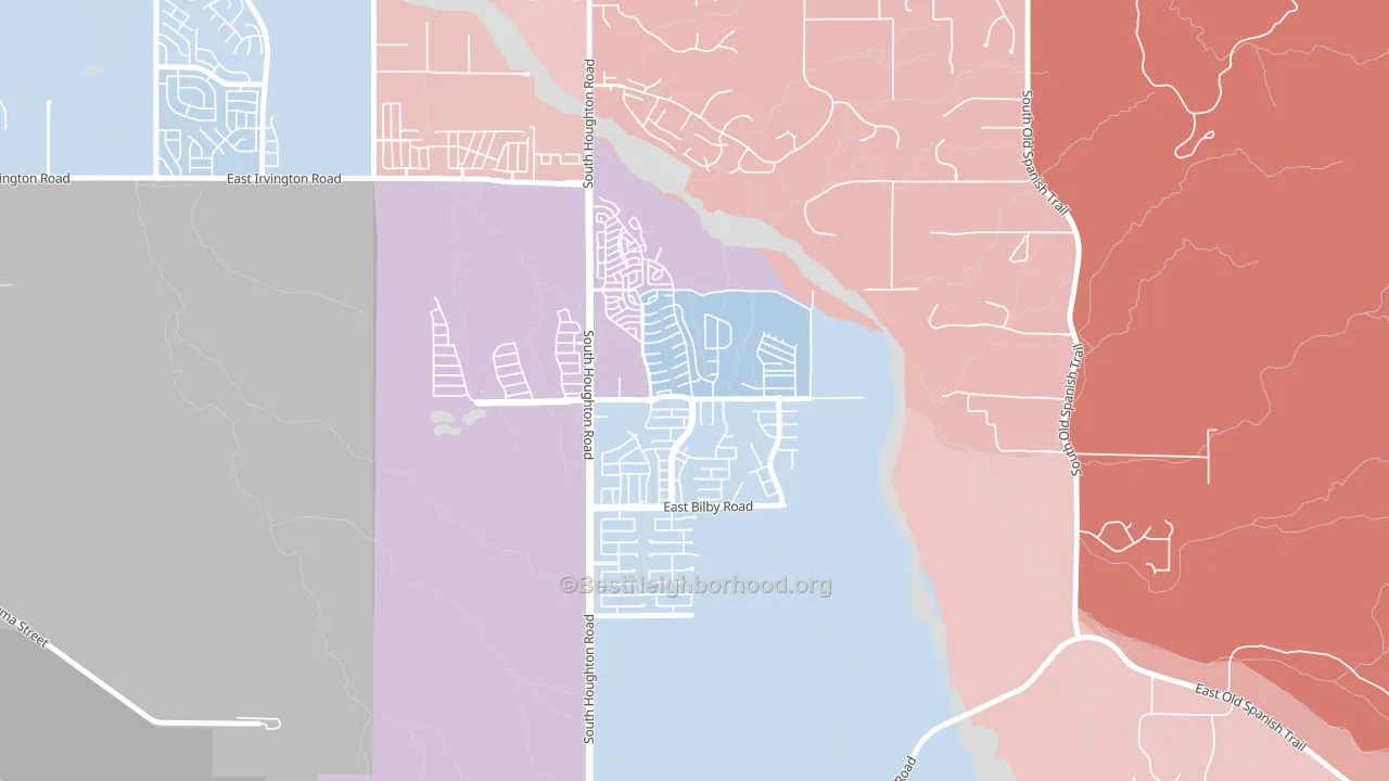 Civano, Tucson, AZ block-group political-lean map