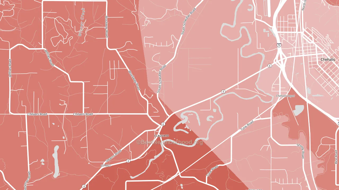 Claquato, WA block-group political-lean map