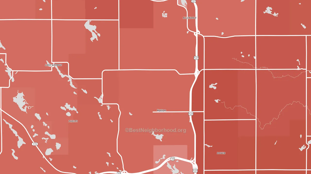 Clare County, MI block-group political-lean map