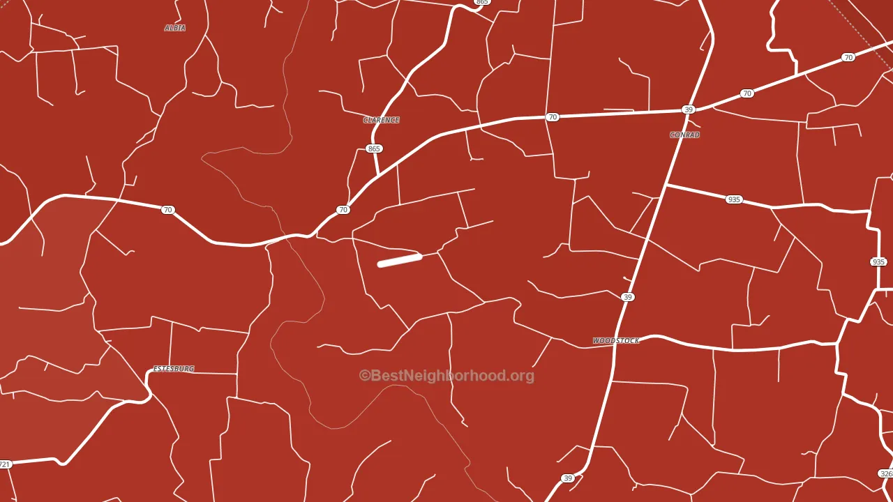 Clarence, KY block-group political-lean map