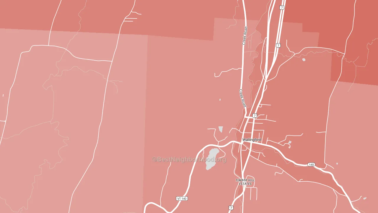 Clarendon, VT block-group political-lean map