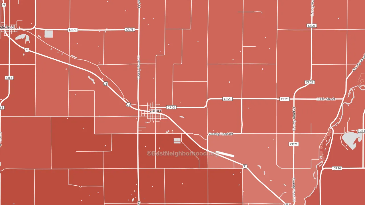 Clarissa, MN block-group political-lean map