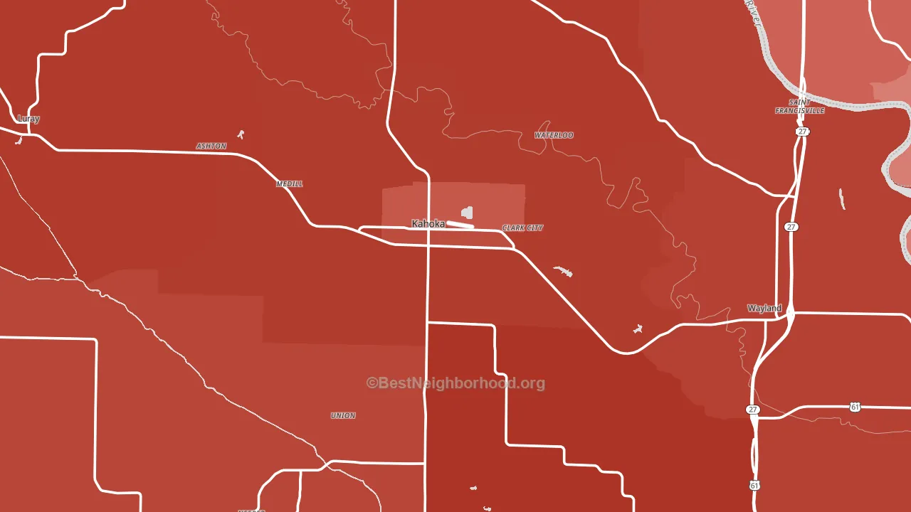 Clark County, MO block-group political-lean map