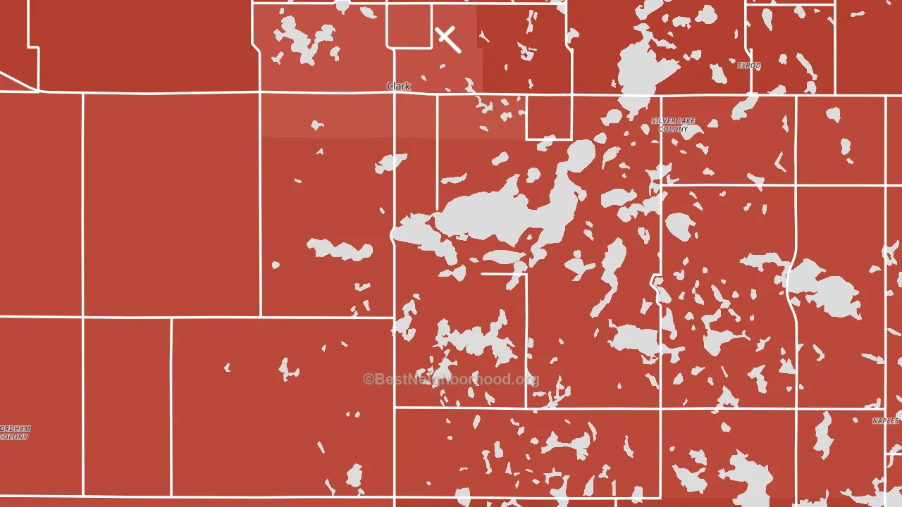 Clark County, SD block-group political-lean map