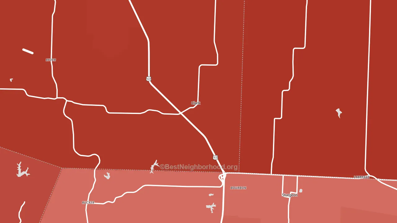 Clark, MO block-group political-lean map