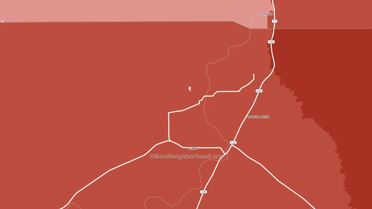 Clark, WY block-group political-lean map