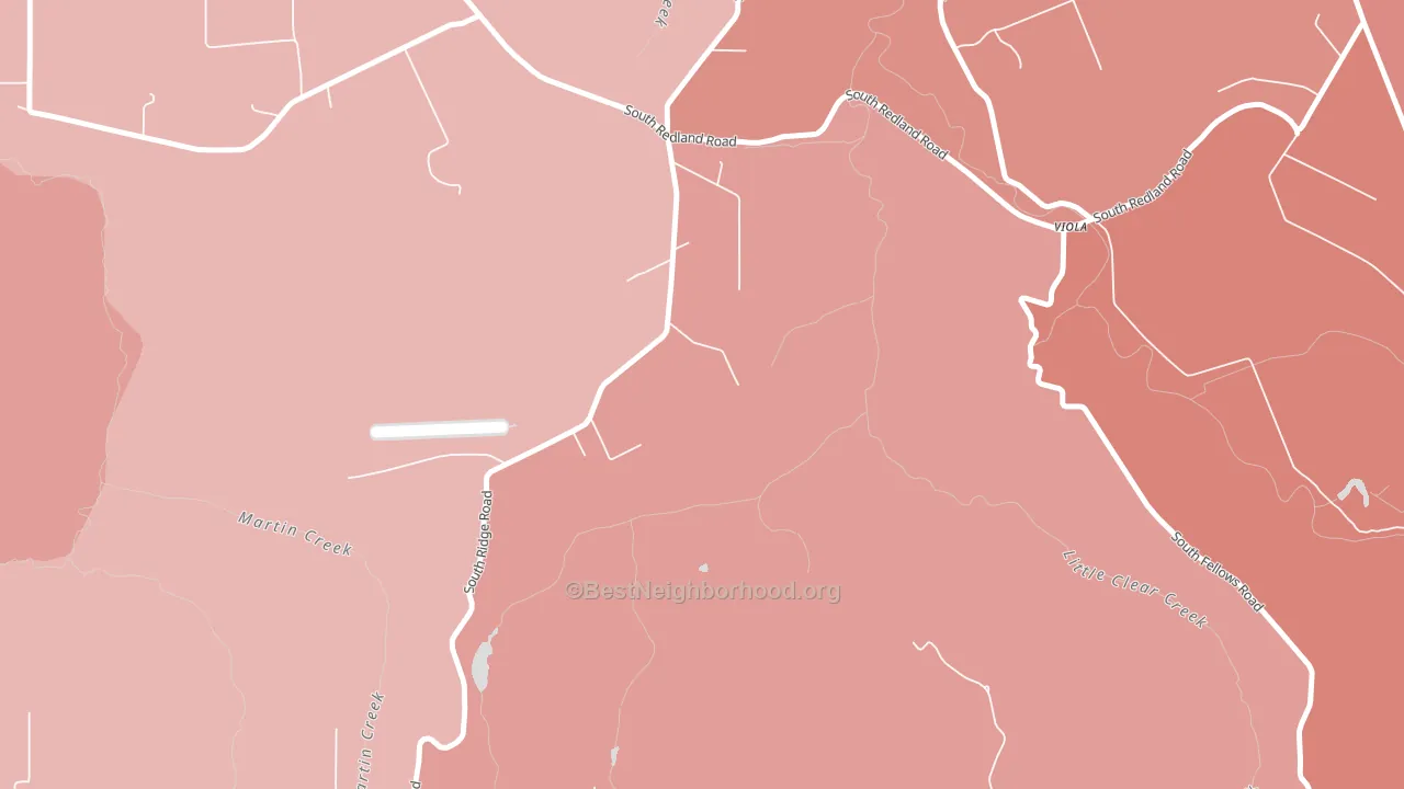 Clarkes, OR block-group political-lean map