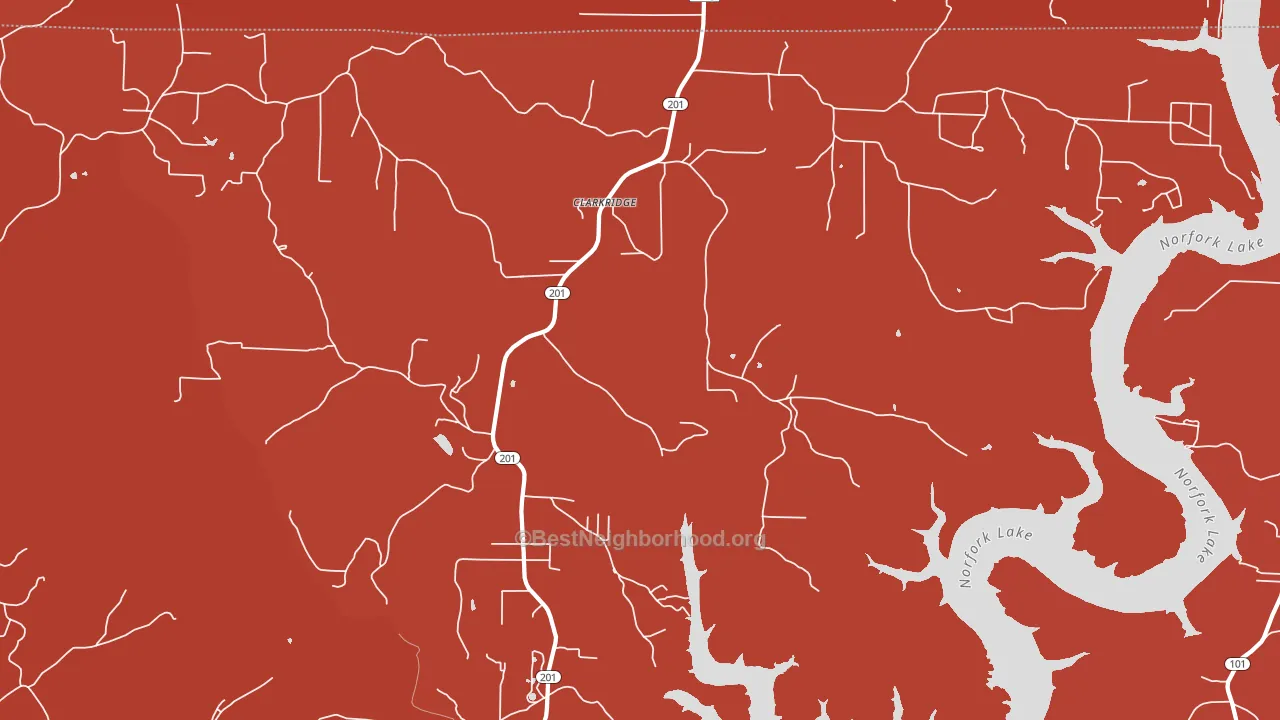 Clarkridge, AR block-group political-lean map