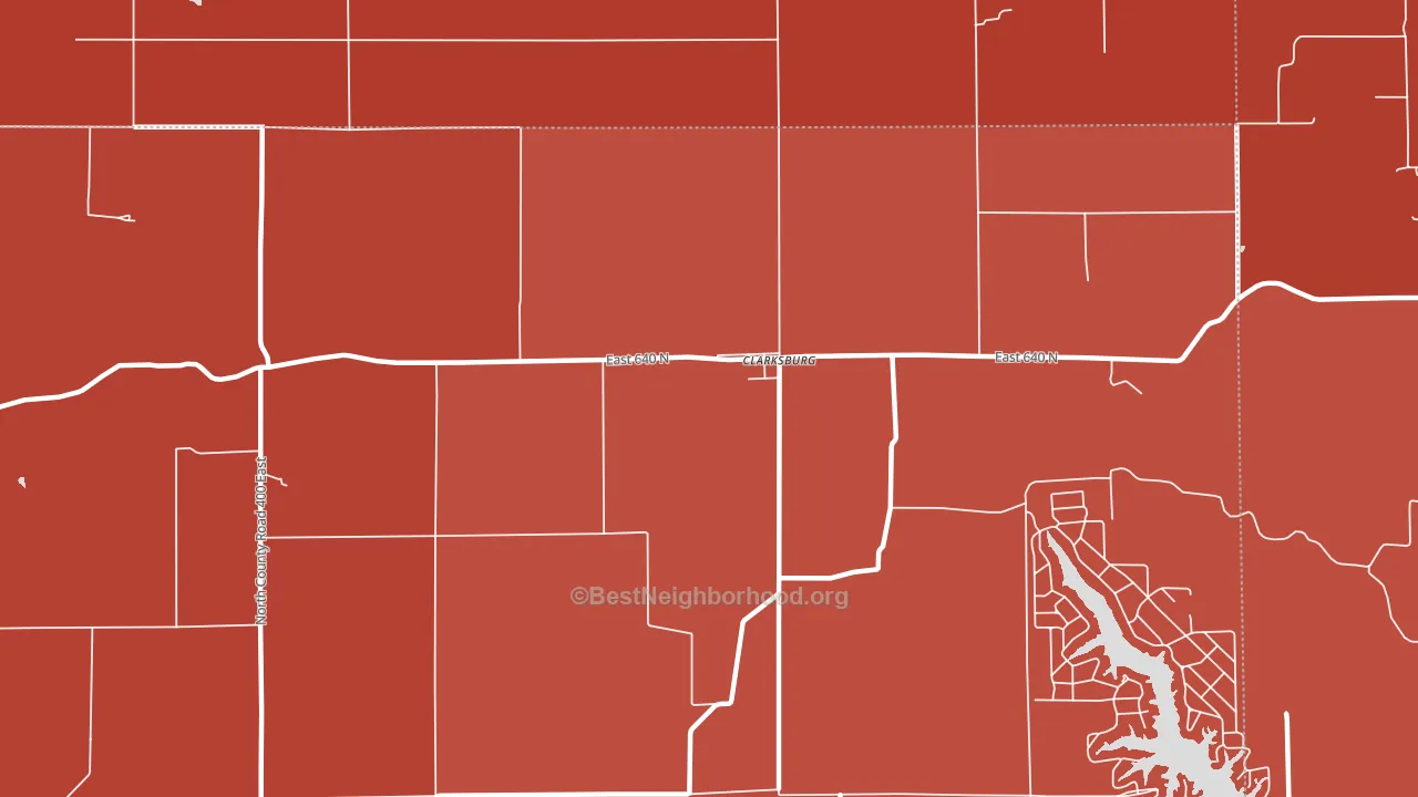 Clarksburg, IN block-group political-lean map