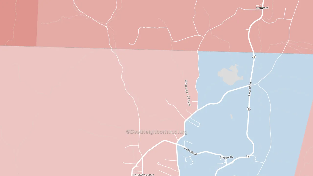 Clarksburg, MA block-group political-lean map