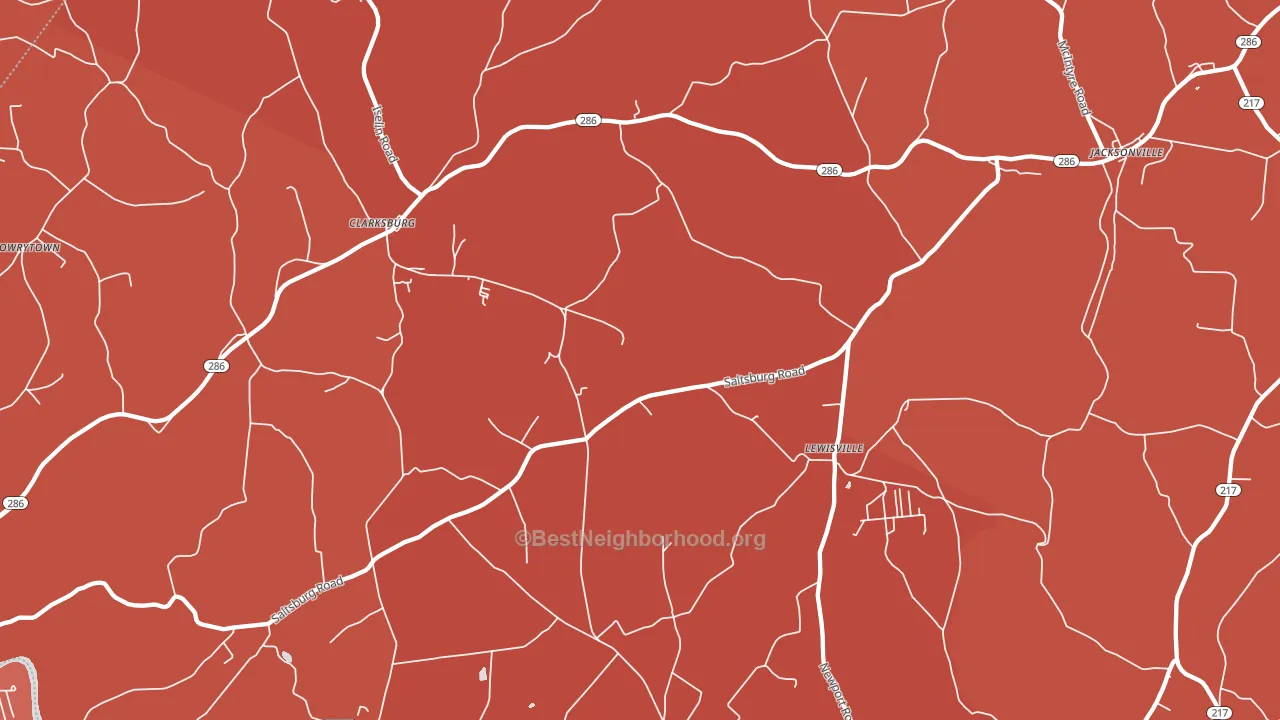 Clarksburg, PA block-group political-lean map