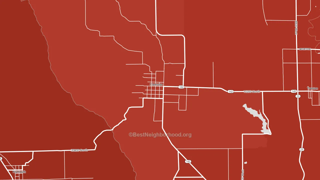 Clarkston, UT block-group political-lean map