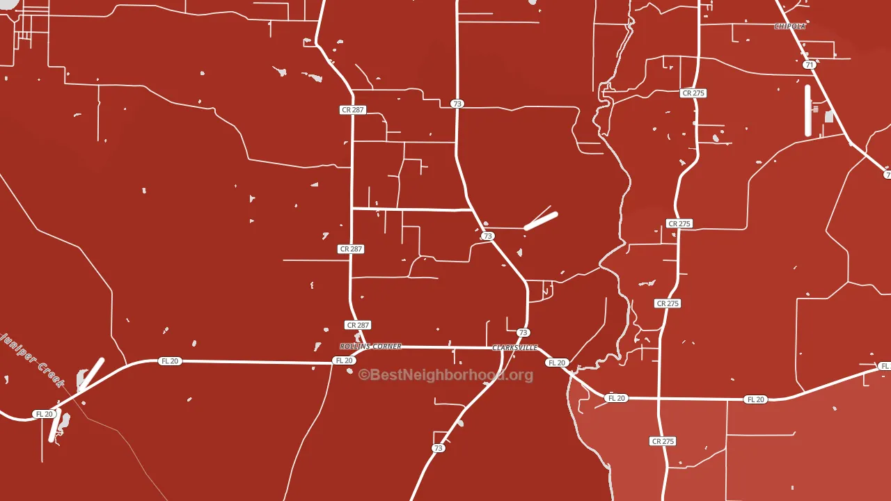 Clarksville, FL block-group political-lean map