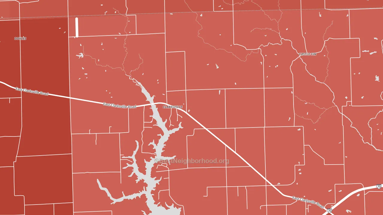 Clarksville, IL block-group political-lean map
