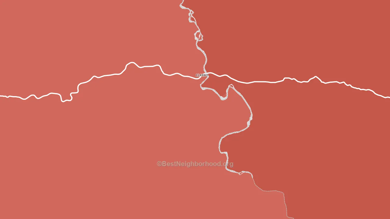 Clarno, OR block-group political-lean map