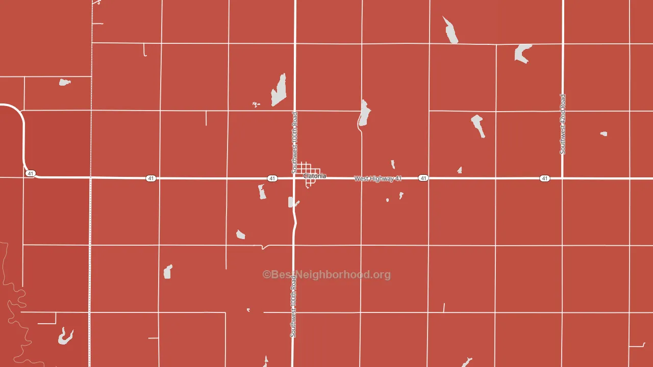 Clatonia, NE block-group political-lean map